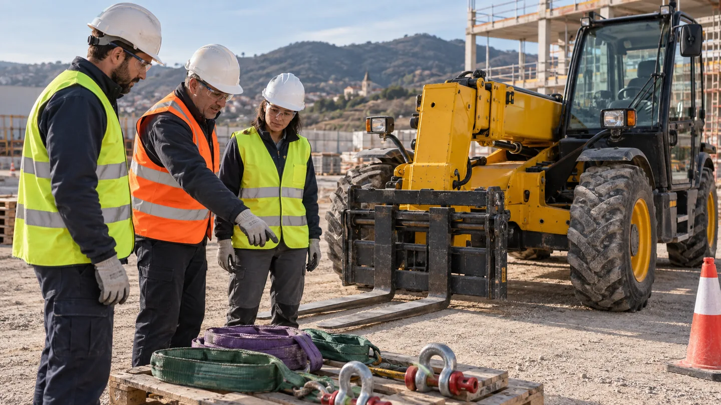 Ilustración de formación preventiva en Operadores de aparatos elevadores — PRL Construcción