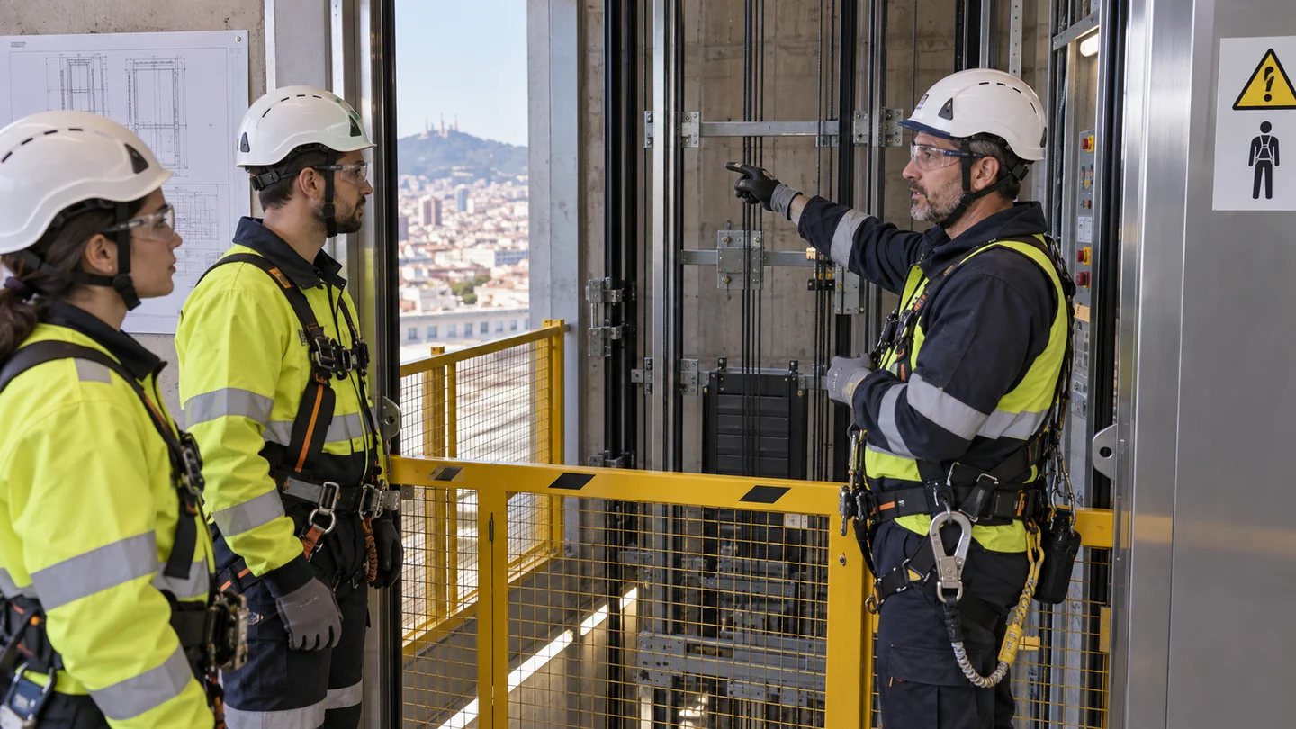 Formación preventiva de Instalación de ascensores